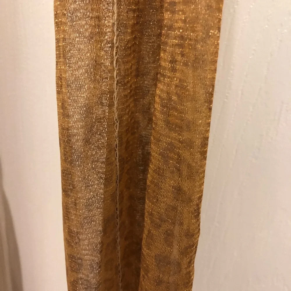 Sheer shimmery leopard print scarf